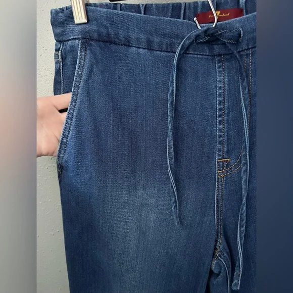 7 For All Mankind High Waist Denim Jogger Size 28 New - Picture 6 of 8